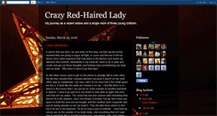 Desktop Screenshot of crazyredhairedlady.blogspot.com