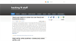 Desktop Screenshot of hackingnstuff.blogspot.com