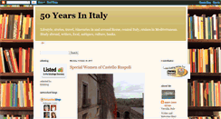Desktop Screenshot of 50yearsinitaly.blogspot.com