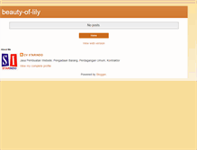Tablet Screenshot of beauty-of-lily.blogspot.com