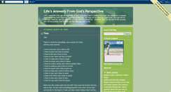 Desktop Screenshot of lifesanswersfromgodsperspective.blogspot.com