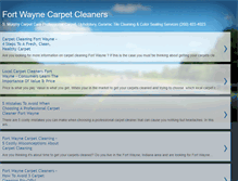 Tablet Screenshot of fortwaynecarpetcleaners.blogspot.com