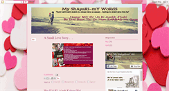 Desktop Screenshot of myshayarimywordss.blogspot.com