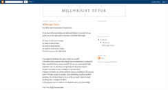 Desktop Screenshot of millwrighttutor.blogspot.com