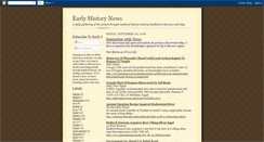 Desktop Screenshot of earlyhistorynews.blogspot.com