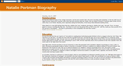 Desktop Screenshot of natalieportmanbiography.blogspot.com