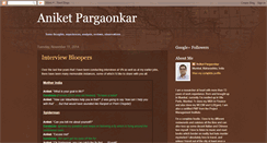 Desktop Screenshot of aniketpargaonkar.blogspot.com