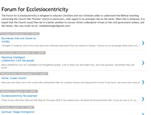 Tablet Screenshot of ecclesiocentricity.blogspot.com