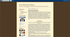 Desktop Screenshot of dearmalcolmsdiary.blogspot.com