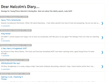 Tablet Screenshot of dearmalcolmsdiary.blogspot.com