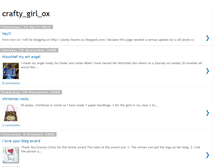Tablet Screenshot of craftygirlox.blogspot.com