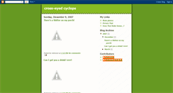 Desktop Screenshot of cross-eyedcyclops.blogspot.com