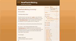 Desktop Screenshot of newplasticmusic.blogspot.com