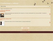 Tablet Screenshot of cristianismoycultura.blogspot.com