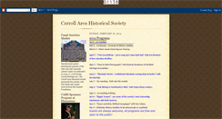 Desktop Screenshot of carrollareahistoricalsociety.blogspot.com