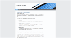 Desktop Screenshot of internet-writing.blogspot.com