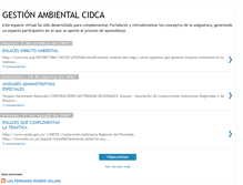 Tablet Screenshot of gestion-ambiental-cidca.blogspot.com