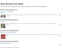 Tablet Screenshot of dustbunniescanwait.blogspot.com