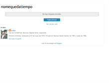 Tablet Screenshot of nomequedatiempo.blogspot.com