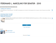 Tablet Screenshot of marcelino4senator.blogspot.com