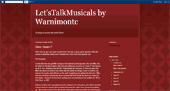 Desktop Screenshot of letstalkmusicals-warnimontc.blogspot.com