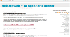 Desktop Screenshot of geisteswelt.blogspot.com