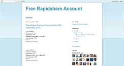 Desktop Screenshot of freerapidshare2009.blogspot.com