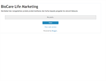 Tablet Screenshot of biocarelife.blogspot.com