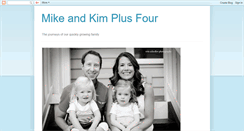 Desktop Screenshot of mikeandkimplusfour.blogspot.com