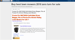Desktop Screenshot of bestlawnmowers2010zeroturn.blogspot.com