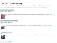 Tablet Screenshot of abundancetrekblog.blogspot.com