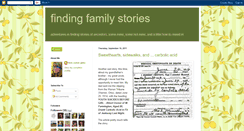 Desktop Screenshot of findingfamilystories.blogspot.com