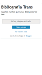 Mobile Screenshot of bibliografiatrans.blogspot.com