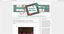 Desktop Screenshot of creative-gift-giver.blogspot.com