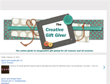 Tablet Screenshot of creative-gift-giver.blogspot.com