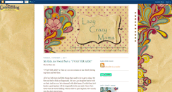 Desktop Screenshot of lazycrazymama.blogspot.com