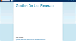 Desktop Screenshot of gestion-de-las-finanzas.blogspot.com