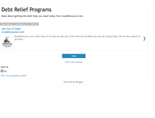 Tablet Screenshot of mydebtsource.blogspot.com