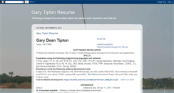 Desktop Screenshot of gary-tipton-resume.blogspot.com