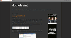 Desktop Screenshot of dotnetsaint.blogspot.com