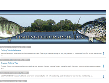 Tablet Screenshot of fishingforcrappie.blogspot.com