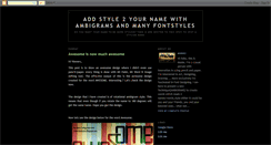 Desktop Screenshot of fontstyles.blogspot.com