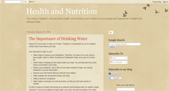 Desktop Screenshot of healthnutrition4u.blogspot.com