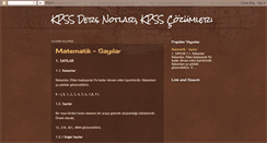Desktop Screenshot of kpssnotlari.blogspot.com