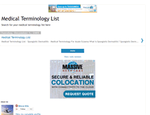 Tablet Screenshot of medical-terminology-list.blogspot.com