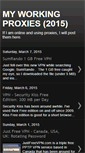 Mobile Screenshot of myworkingproxies.blogspot.com