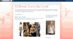 Desktop Screenshot of elbrookloveherlook.blogspot.com