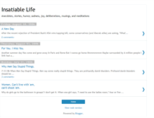 Tablet Screenshot of insatiablelife.blogspot.com