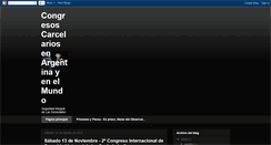 Desktop Screenshot of congresoscarcelarios.blogspot.com