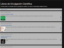 Tablet Screenshot of librosdivulgacioncientifica.blogspot.com